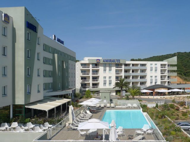 Front view of the hotel